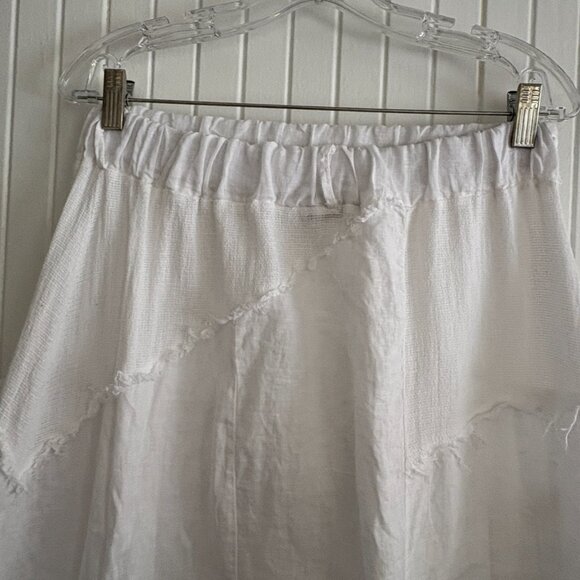 Italian Linen Patchwork Maxi Skirt - Picture 6 of 15